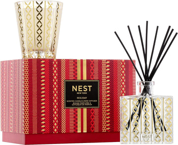 NEST Custom Classic Candle & Reed Diffuser Set Holiday