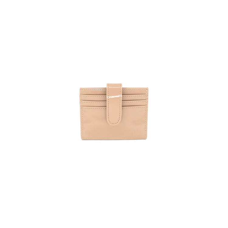 B AND C BAGS Patent Card Holder 118 - Beige
