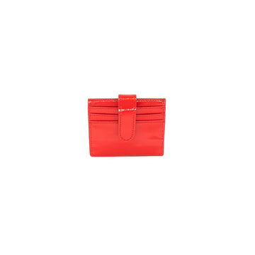 B AND C BAGS Patent Card Holder 118 - Red
