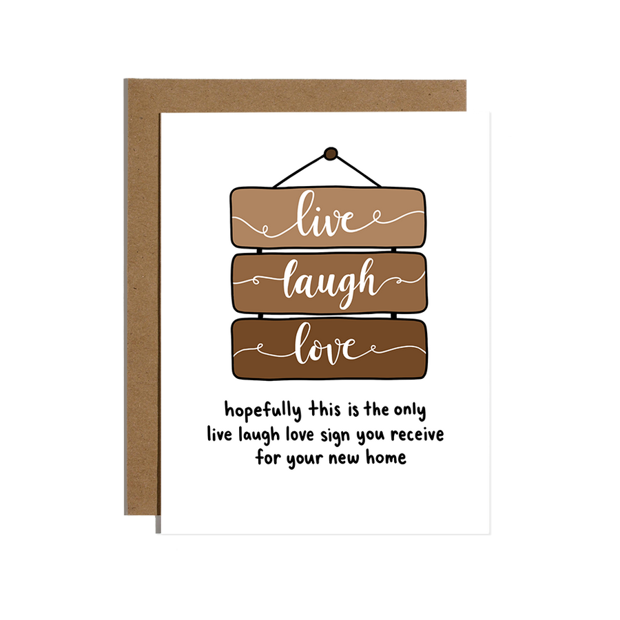 BRITTANY PAIGE Live Laugh Love New Home card