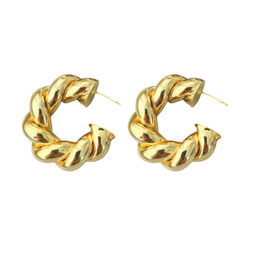 NURTURE SPA Coiled Gold Hoops