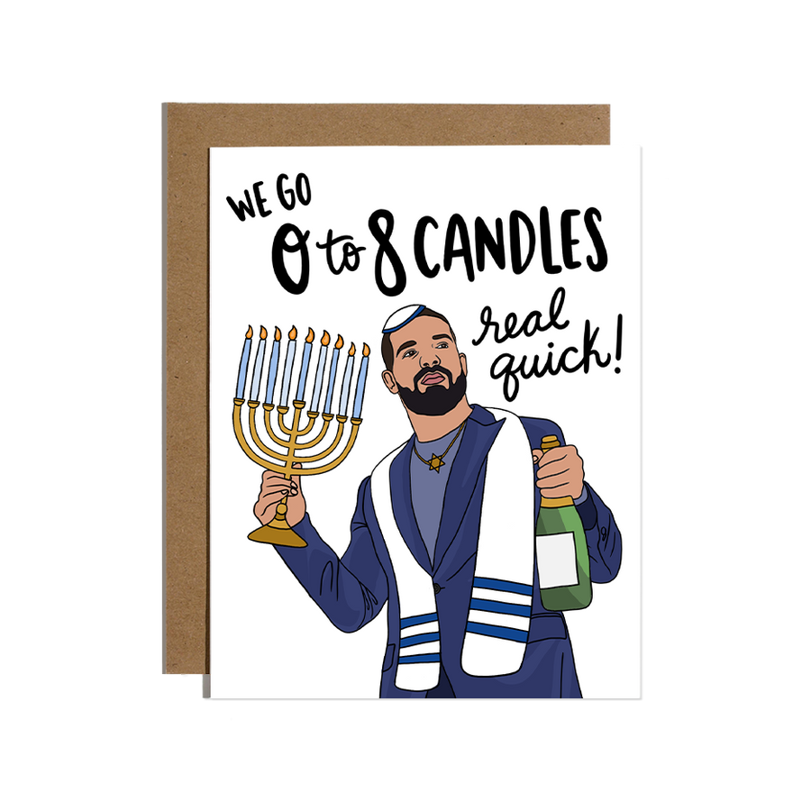 BRITTANY PAIGE 0 to 8 Candles Real Quick Hanukkah card