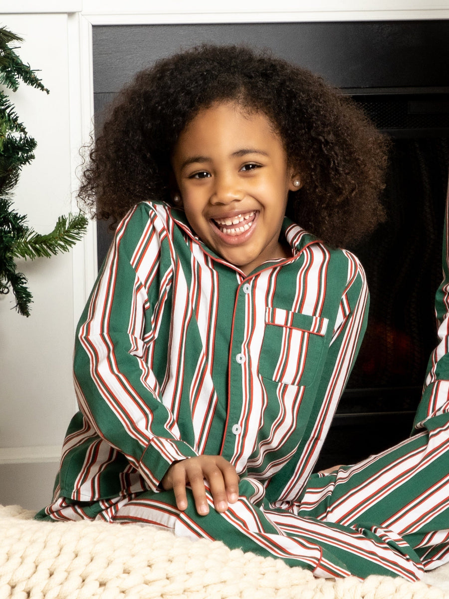DENISE RAE PJ Long Sleeve Set Kids-Holiday Twist