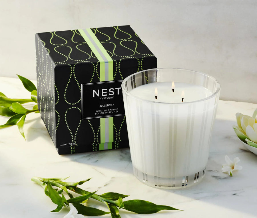 NEST 3-Wick Candle Bamboo